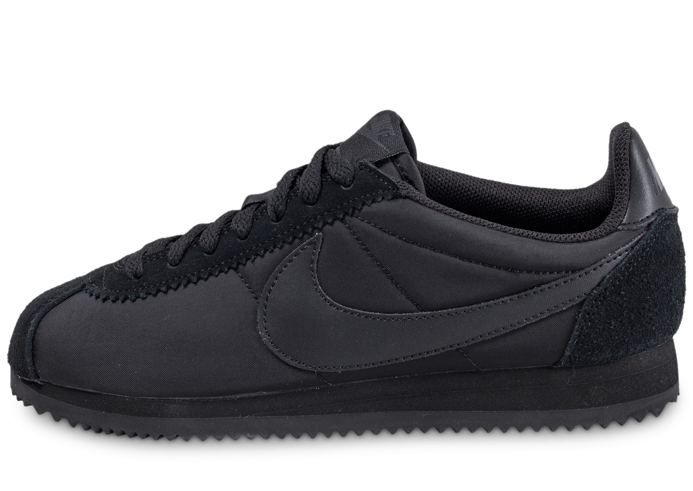 nike black cortez nylon